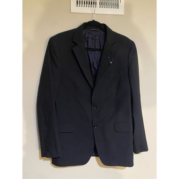 Brooks Brothers Traditional Fit Stretch Wool Two-Button 1818 Navy Blazer, Sz 42 - Picture 3 of 13